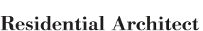 Residential Architect