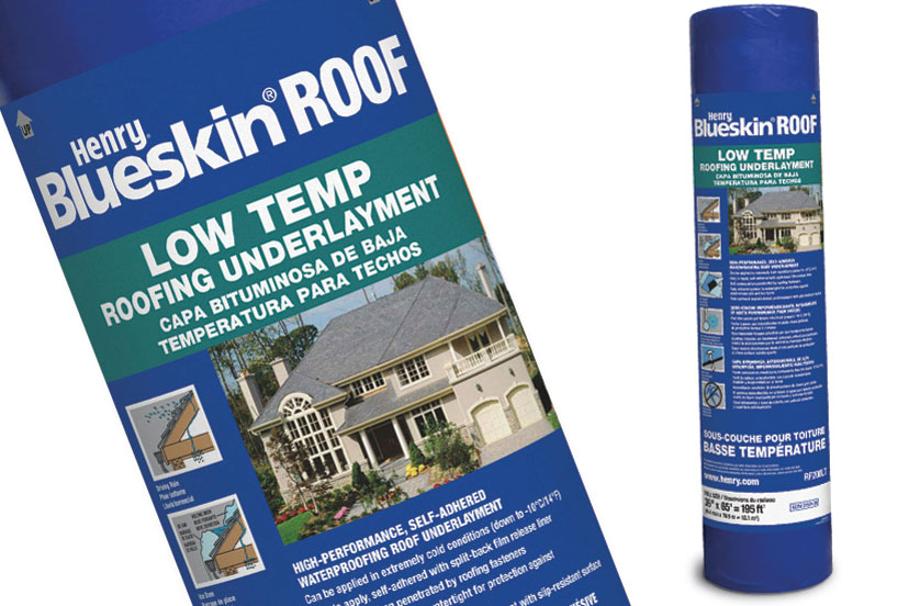 Henry Blueskin Roof Low Temp Roofing Underlayment Replacement