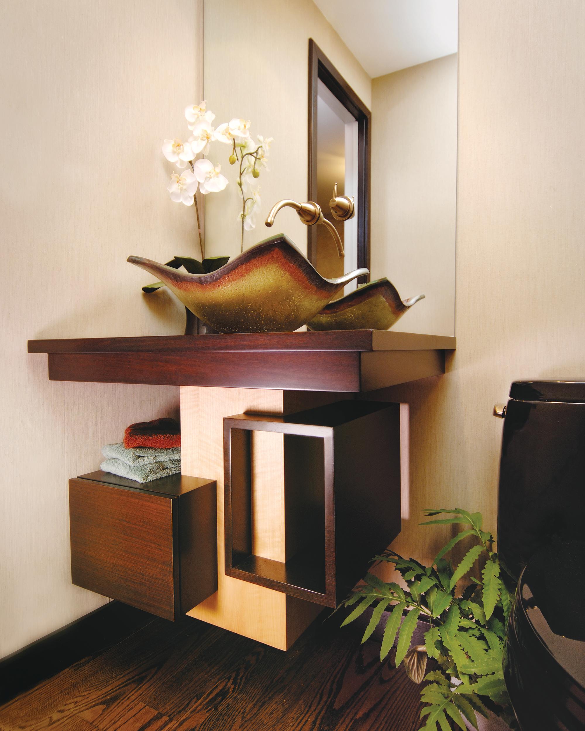 Vanity Flair A JapaneseStyle Vanity Showcases the Client's Personal