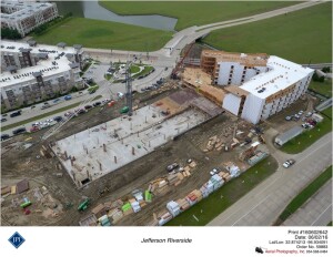 Using drones to keep visual track of project development can keep all team members, and company executives, in the know at every stage of construction. 