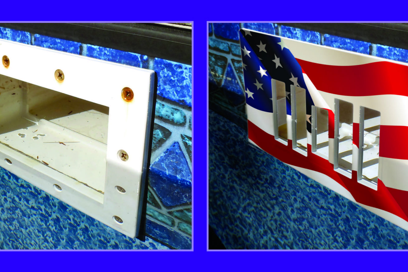 New Skimmer Grille Cover Up Helps Camouflage Swimming Pool Skimmers Pool & Spa News