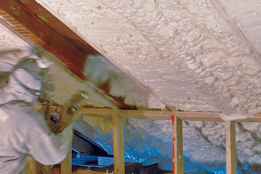 Icynene Corp. + Classic Max spray foam insulation Concrete