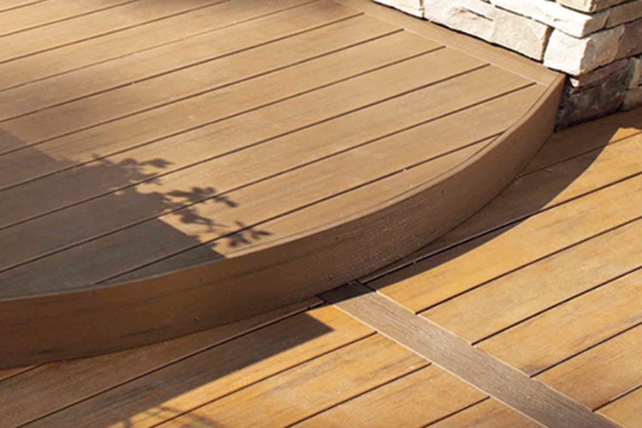 Different Decking decking; capped and grooved
