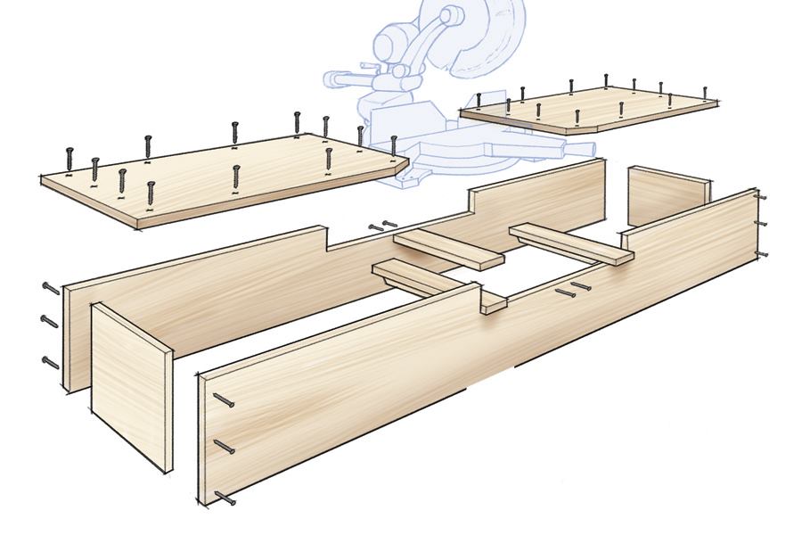 Miter Saw Workstation Professional Deck Builder Saws, Tools and