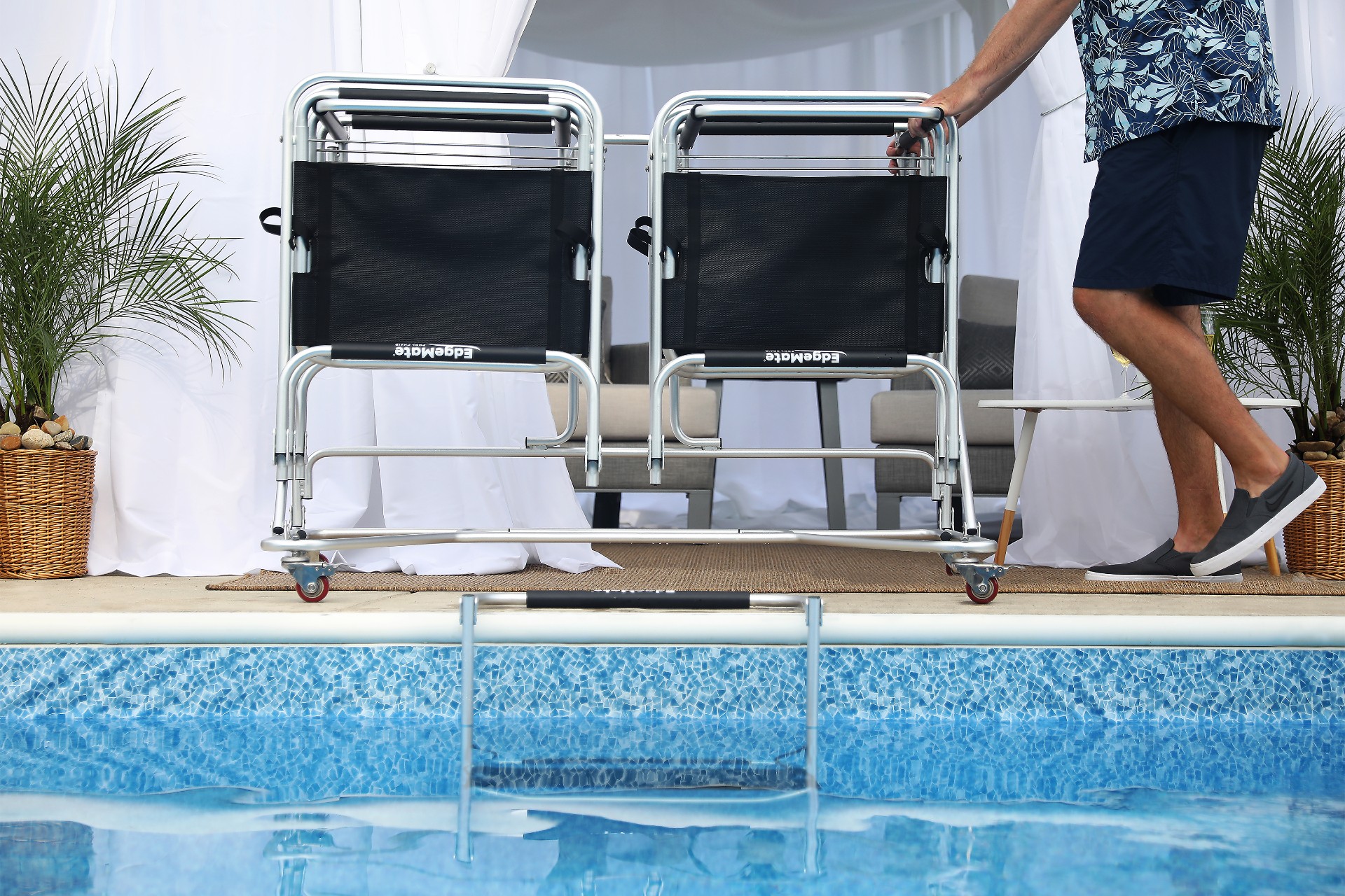 EdgeMate Offers Pool Chair Storage Rack| Aquatics International Magazine