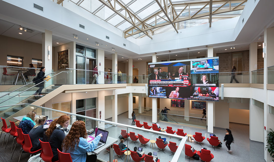 franklin hall media school indiana university architect adaptive reuse design
