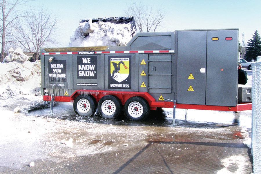 Snow Dragon + SND900 snow melter Concrete Construction Magazine