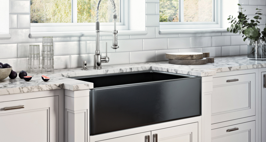 Ruvati S Fiamma Fireclay Sinks Now Available In Glossy Black - Flat Black Farmhouse Sink Ruvati S Fiamma Fireclay Sinks Now Available In Glossy Black - Flat Black Farmhouse Sink