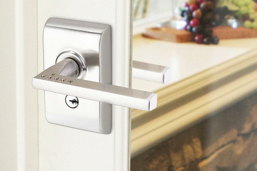 Emtek Liscio Electronic Keypad Leverset With Bluetooth Programming