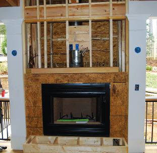 fireplace clearance fireplaces zero outdoor porch wood install installing living masonry burning prefab deck firebox without porches typical inserts combustibles