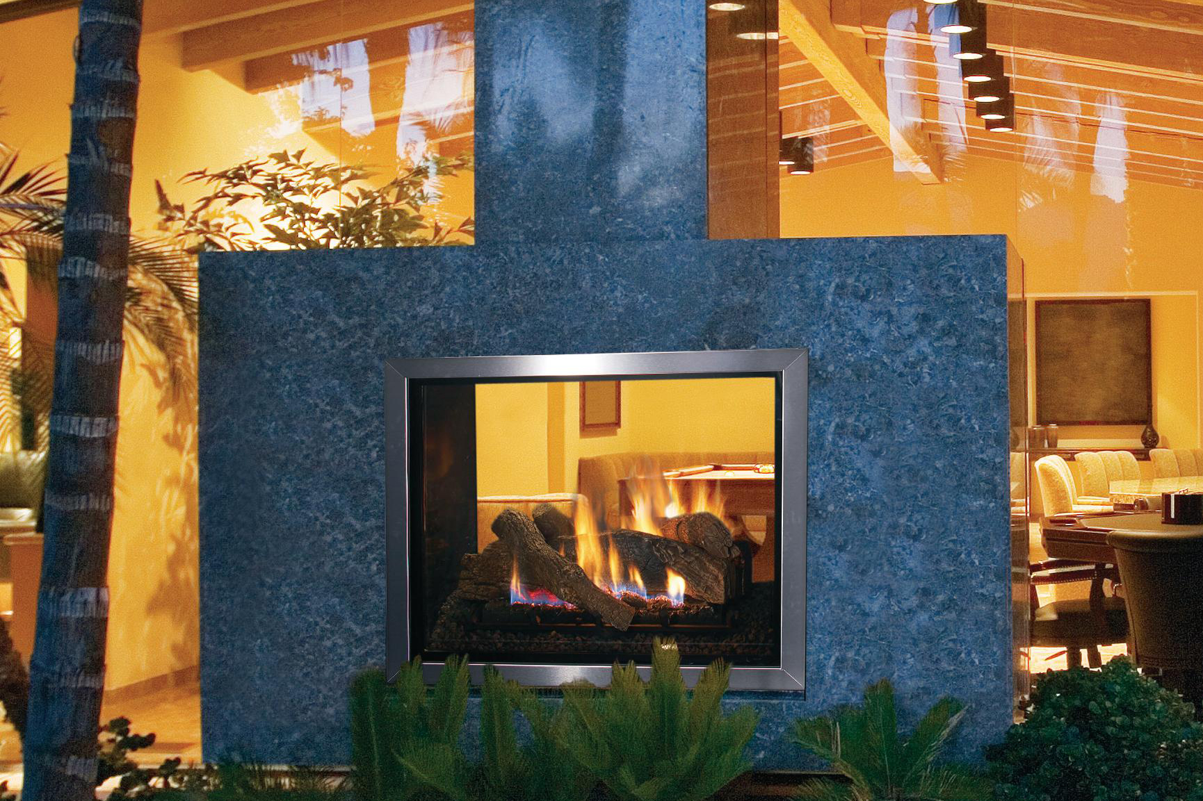 Gas Fireplace Indoor Outdoor See Through Fireplace Guide by Linda