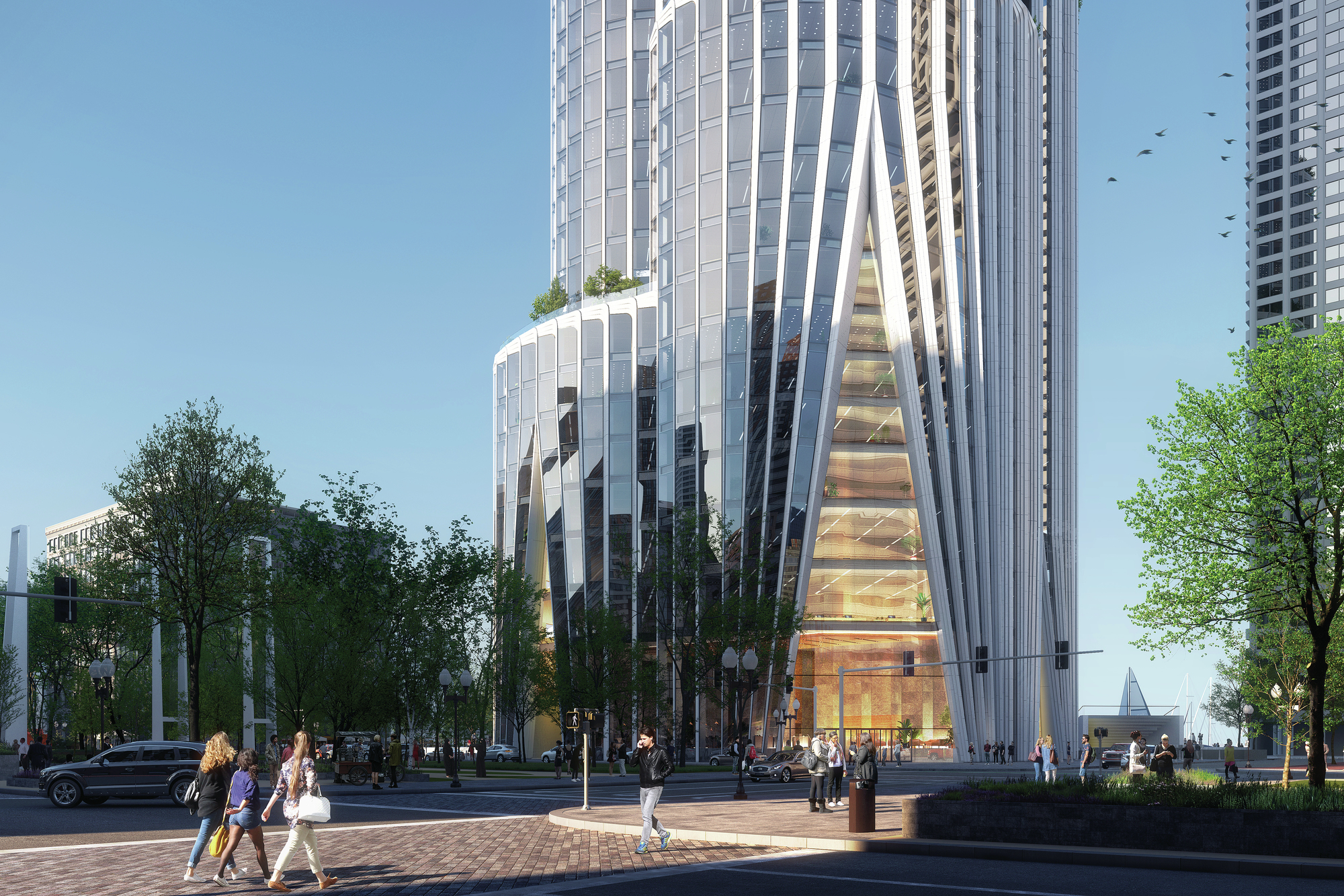 The Pinnacle at Central Wharf, by Kohn Pedersen Fox