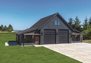 Barn-Style ADU Plan Provides Garage and Living Versatility