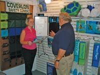 Visual devices: More
manufacturers now are designing retail-suitable packaging for salt
chlorinators and attractive POP displays to grab the attention of
pool-store shoppers.