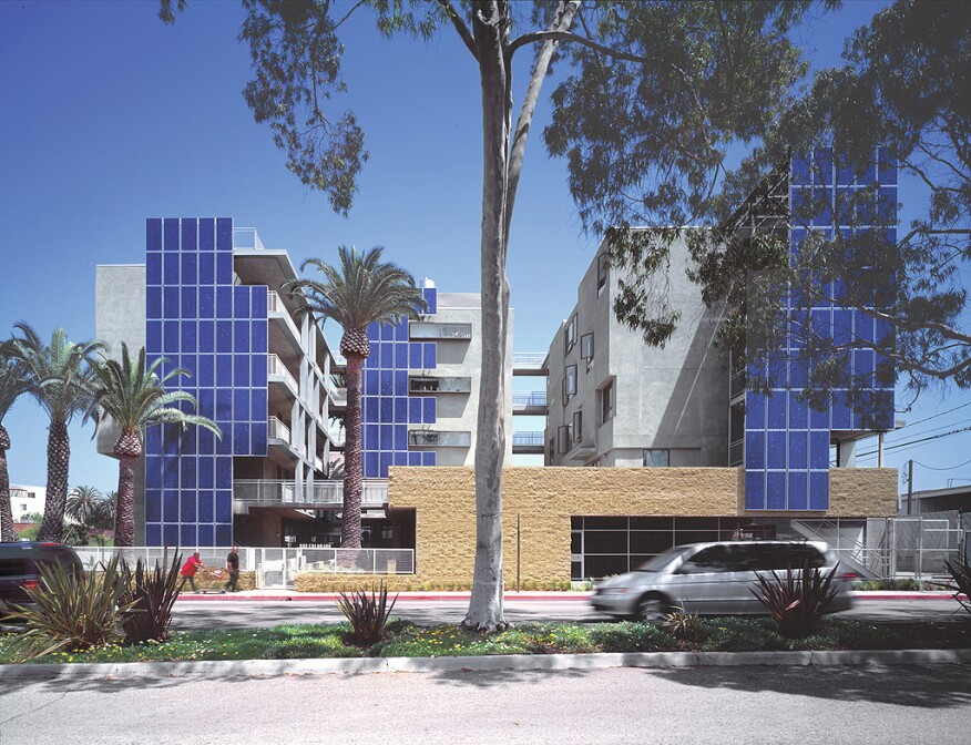 CALIFORNIA COURT: Built almost two decades ago, this Santa Monica development was the first multifamily project to be LEED certified.