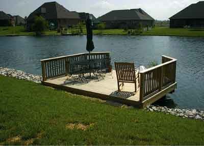 cantilever deck over water