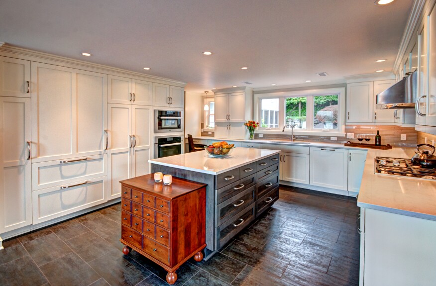 This former galley kitchen tripled in size after its remodel, Paul Kocharhook says. He chose low- to no-VOC products throughout the space to benefit both homeowners and workers.