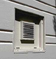 And ran the flue into a joist bay, elbowed 90 degrees, and vented through a grille in the outside wall. Outdoor installation.