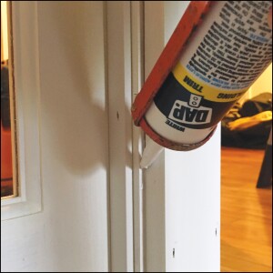 Acrylic caulks, even ones “with silicone,” will shrink when they cure, and are best suited for interior uses.