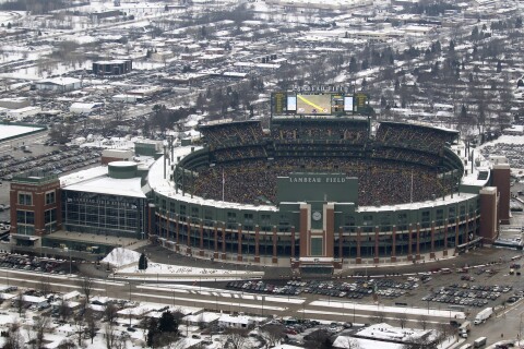 Aerial Views of Lambeau Field