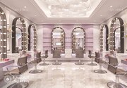 Hair styling area in ladies beauty salon
