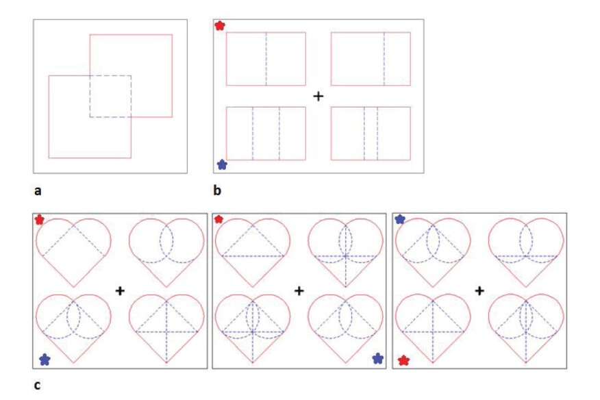 Shapes that Sudhir Pasala and his colleagues used in their research on spatial perception