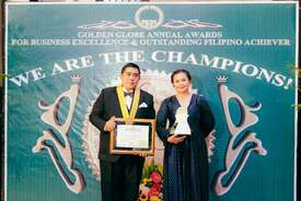 Johnny Gaw Yu Receives and Turns Over a Global Grant