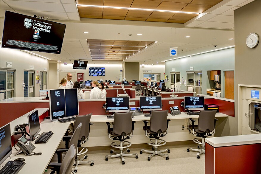 Interior, University of Chicago Medical Center, designed by Moody Nolan