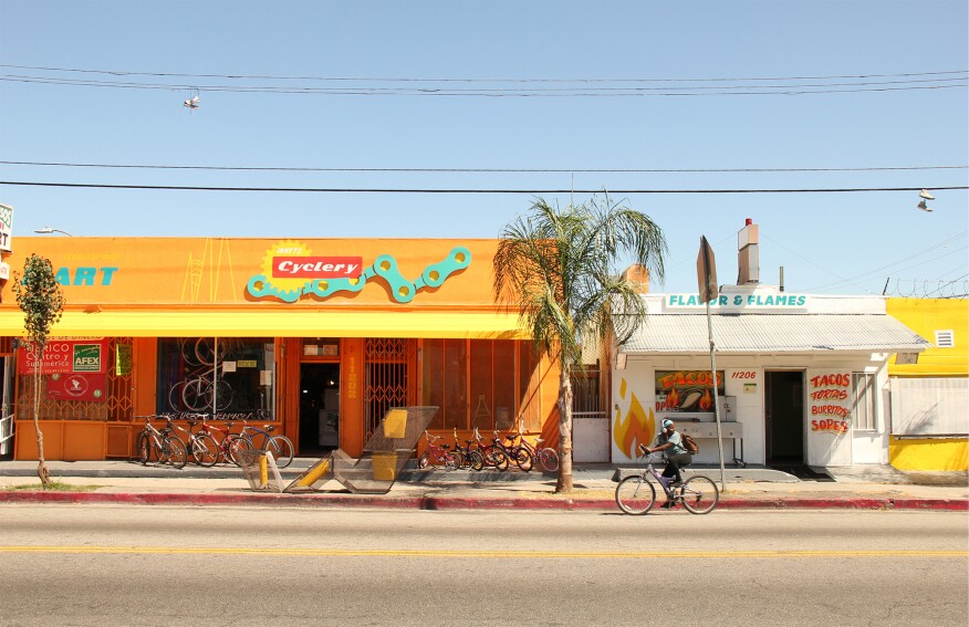 The Watts Community Studio project sought to re-envision the role of beautification” to create a holistic economic corridor in Watts, including storefront re-designs.