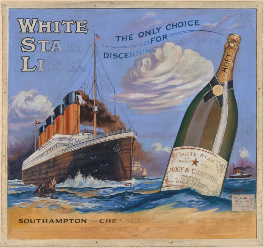 F. Earl Christy, Design for a poster for the White Star Line and Moet & Chandon, about 1912. Oil on canvas.