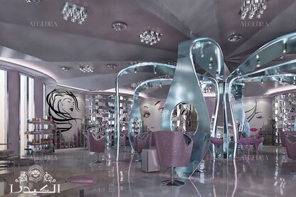 Glamorous beauty salon in Dubai interior
