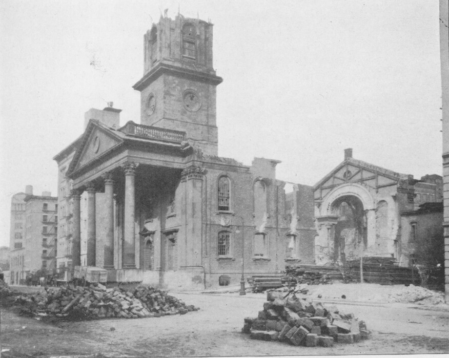 St. John’s Chapel being demolished, 1918.