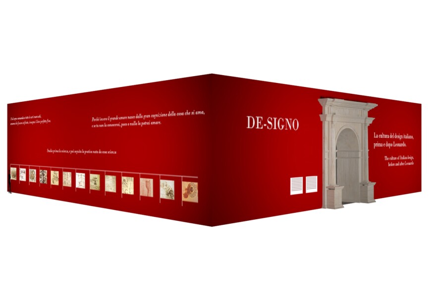 "De-signo: The Art of Italian Design Before and After Leonardo da Vinci" installation