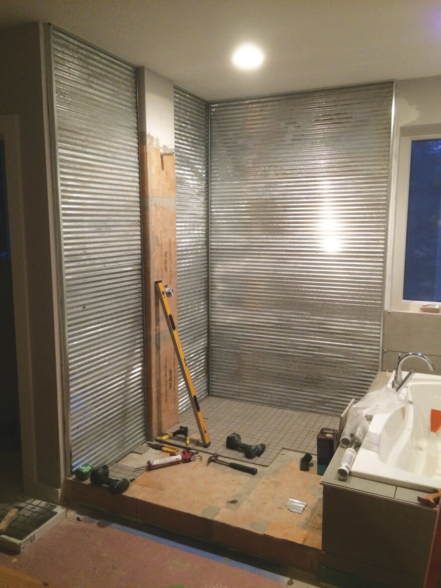 Using Corrugated Metal for Shower Walls | JLC Online