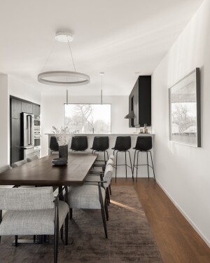 From the wide-plank white oak flooring to the quartz counters, all the units boast an elevated look and feel.