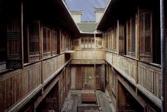 All rooms face the inner courtyard, the home's social center and the only source of natural lighting. Originally, underground springs fed the courtyard's two fish pools.