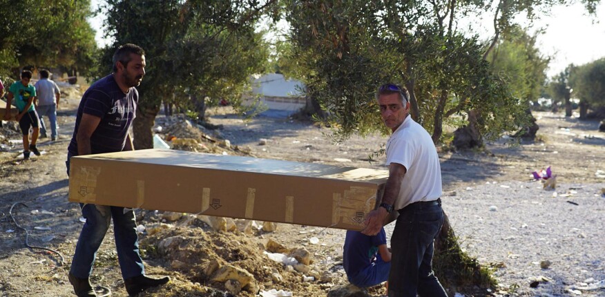 A Better Shelter before it was constructed at a refugee camp