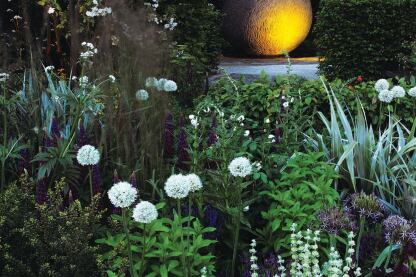 Cleve West's Bupa Sensory Garden, created for London's 2008 Chelsea Flower Show, was designed for the benefit of people suffering from dementia and other memory issues. Almost 90 types of plantings, placed at various heights and depths, fill the garden.