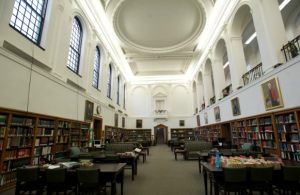 The interior of Mary Cochran Library.