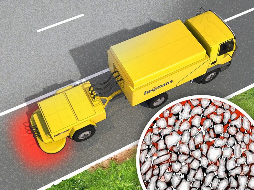 Dutch construction services company Heijmans is working with The Delft University of Technology in the Netherlands to develop a prototype system for implementing self-healing asphalt technology.