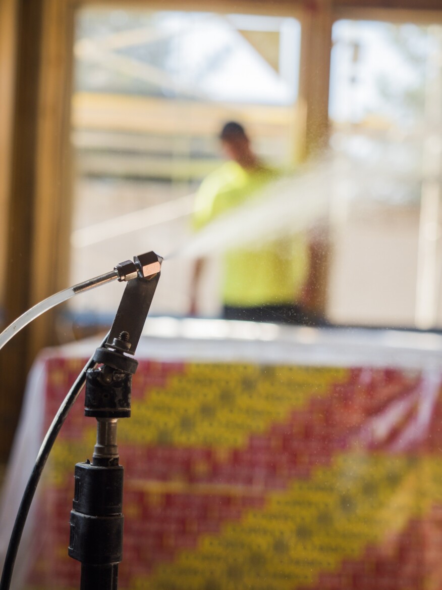 A new technology from duct-sealing company AeroBarrier pares down the process of sealing a building envelope to a single step.