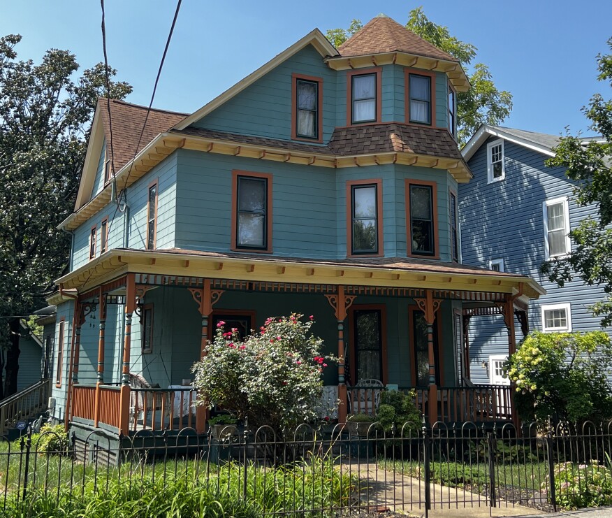 Example of original Victorian turned porch posts from a home in the Queen of Zero neighborhood.