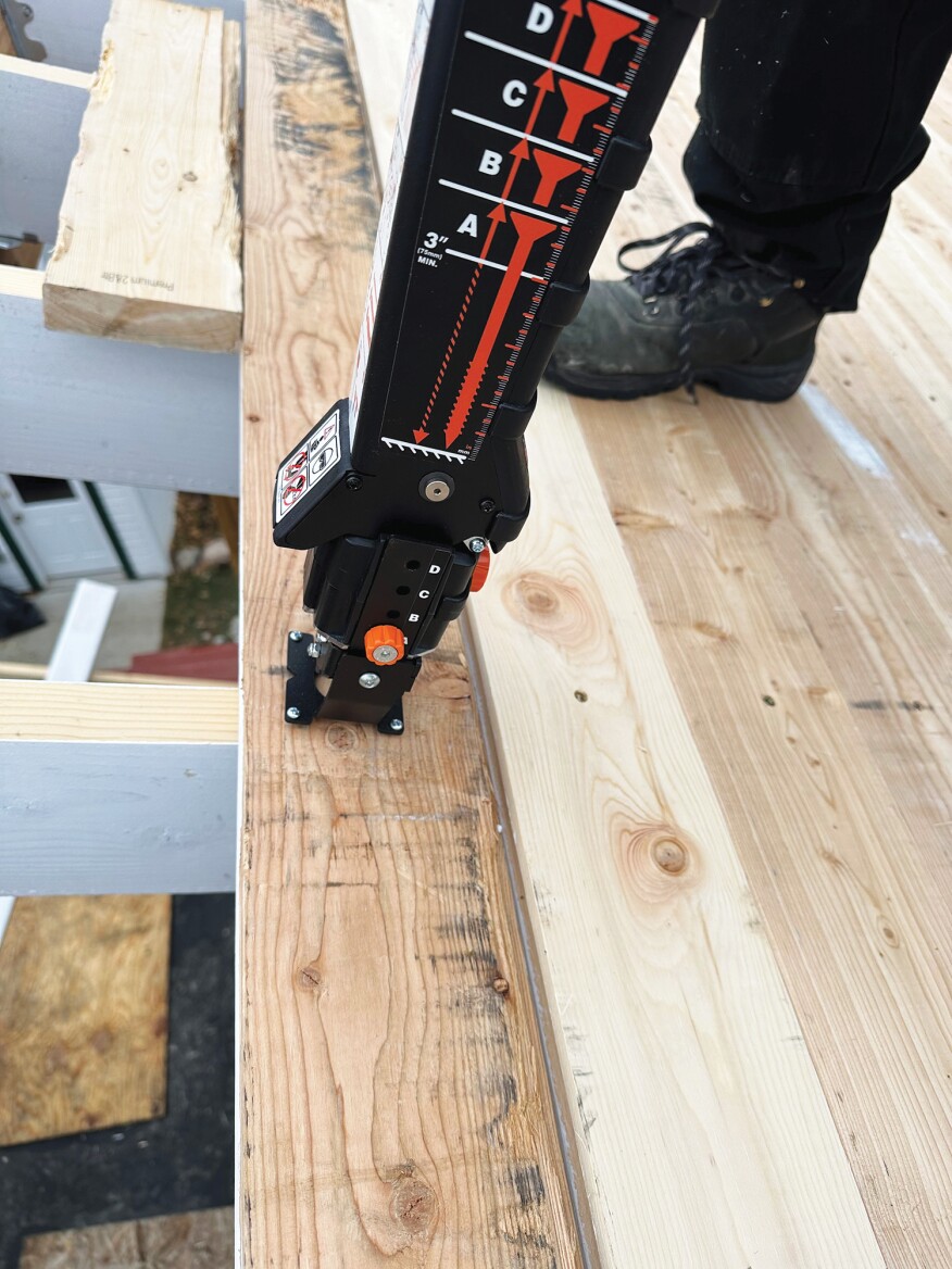 Designed to be used vertically, Simpson Strong-Tie’s Timber Drive can be used with SST structural screws ranging in size from #10 to #14 and from 3 to 6 1/4 inches long