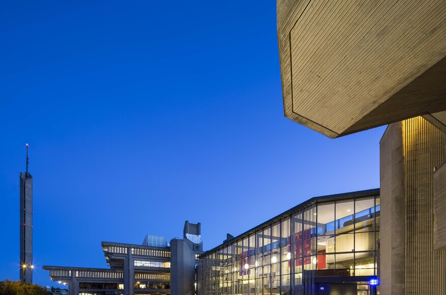 looking south at Claire T. Carney Library.