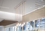 Perimeter grazing at the articulated wood walls provide a counter point to the uplighting at the glazing.