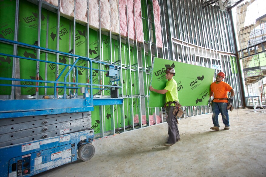 Glass-mat interior panels can be installed before the building envelope is fully enclosed, speeding up construction timelines.