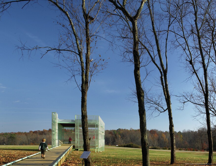 Art as Shelter, by Katherine Hogan Architects and Mike Cindric, at North Carolina Museum of Art Park in Raleigh, N.C.