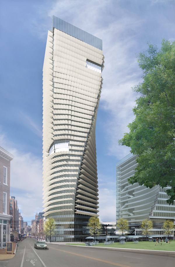 A rendering of the prototype sunshade system as it would look installed.