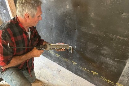 All penetrations, including electrical outlets, must be sealed with acoustical caulk and the seams in the MLV sheets taped off. 