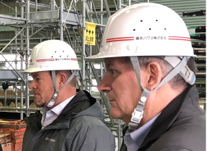 Mike Colvin (left), president of Las Vegas-based Colvin Construction, and Kent Lay, president of Woodside Homes' Las Vegas division at Sekisui House's Shiga training center.